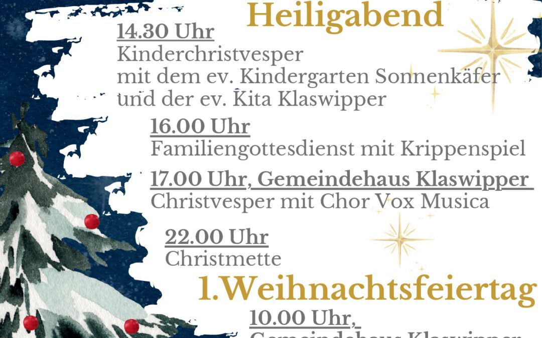 Weihnachtsgottesdienste