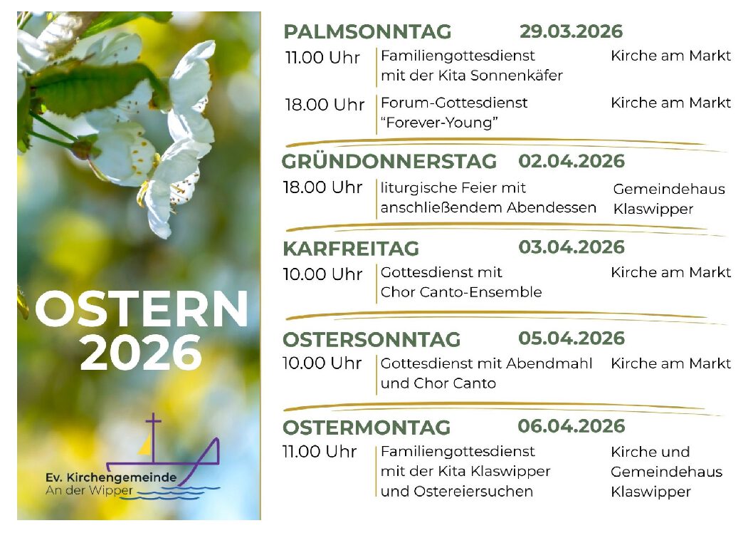Termine zu Ostern